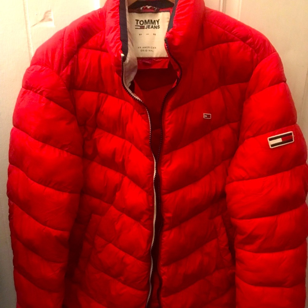Tommy Jeans Red Puffer Jacket